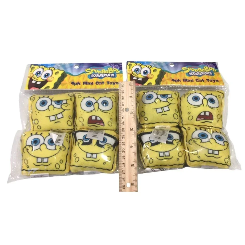 Spongebob Squarepants Cat Toys 2 Packages Set of 8